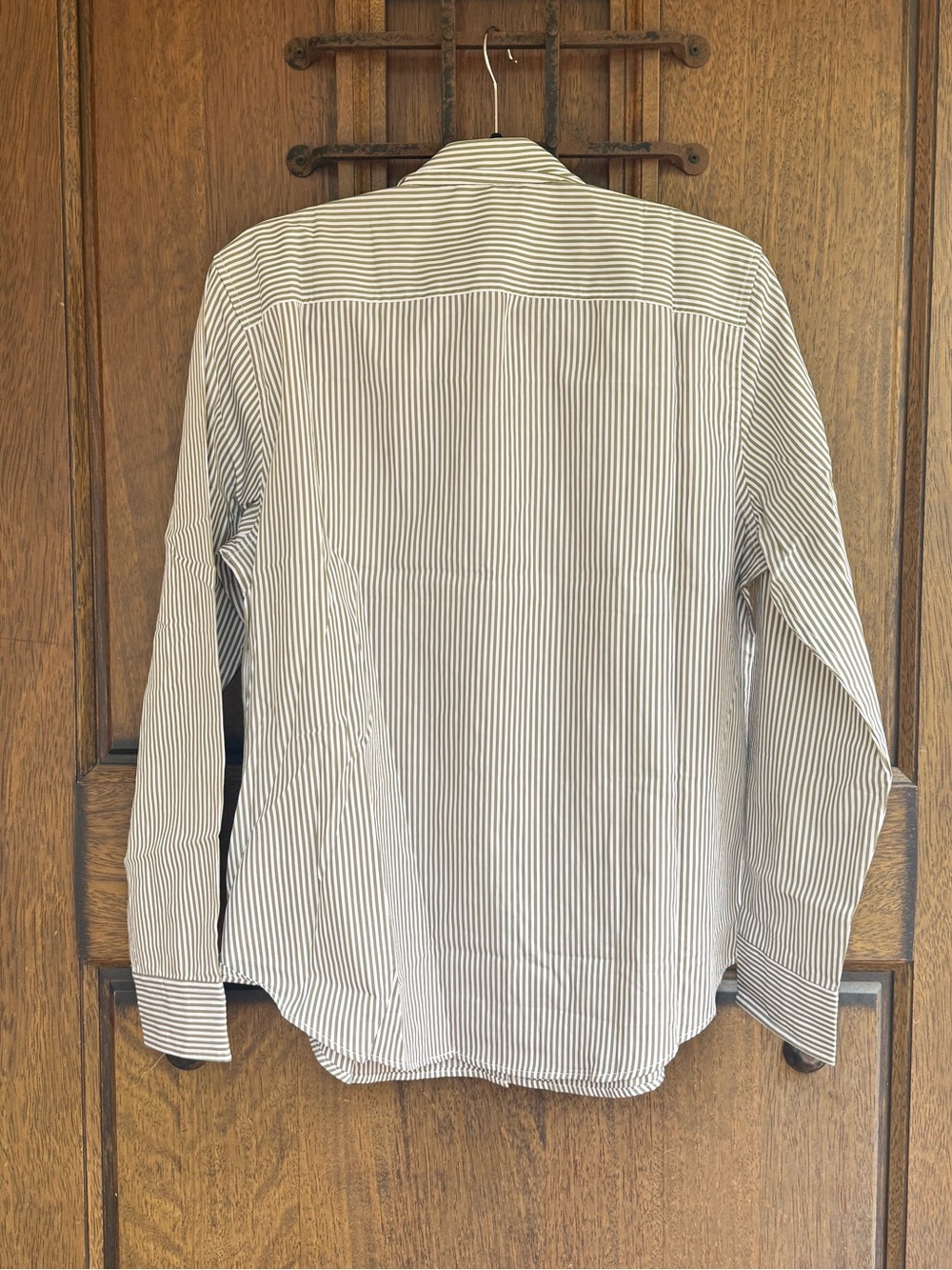 POLO RALPH LAUREN Grayish Green Relaxed Striped Broadcloth Shirt  Size XS, L, XL - Picture 10 of 10